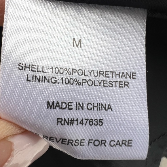 ROMEO & JULIET COUTURE Vegan Leather Jacket Peplum Detail Women’s Medium NWT - Picture 8 of 11